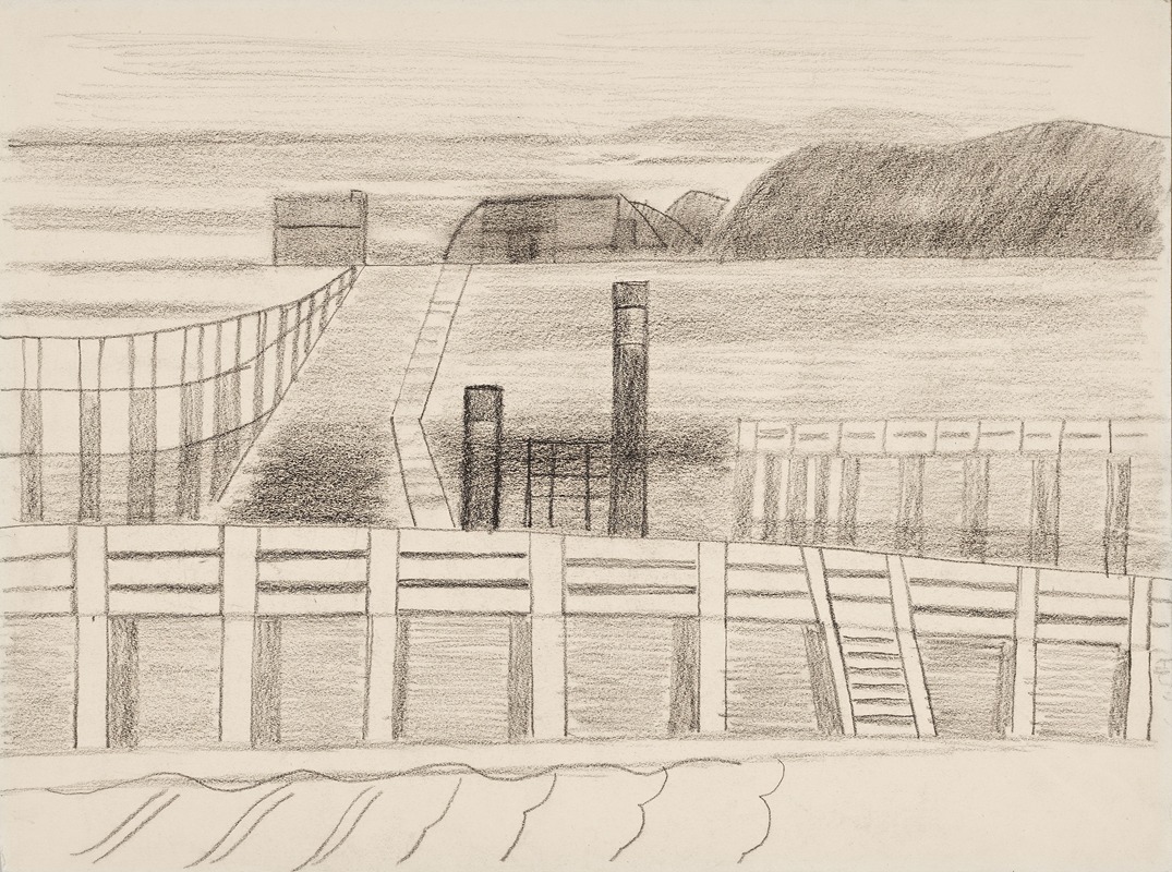 Staketsel en duinen by Жан Бруссельманс, 1952 — digital art print download