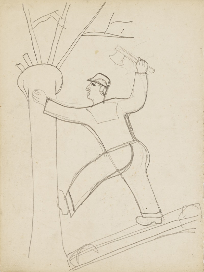 Studie voor L'élagueur by Жан Бруссельманс, 1930 — digital art print download