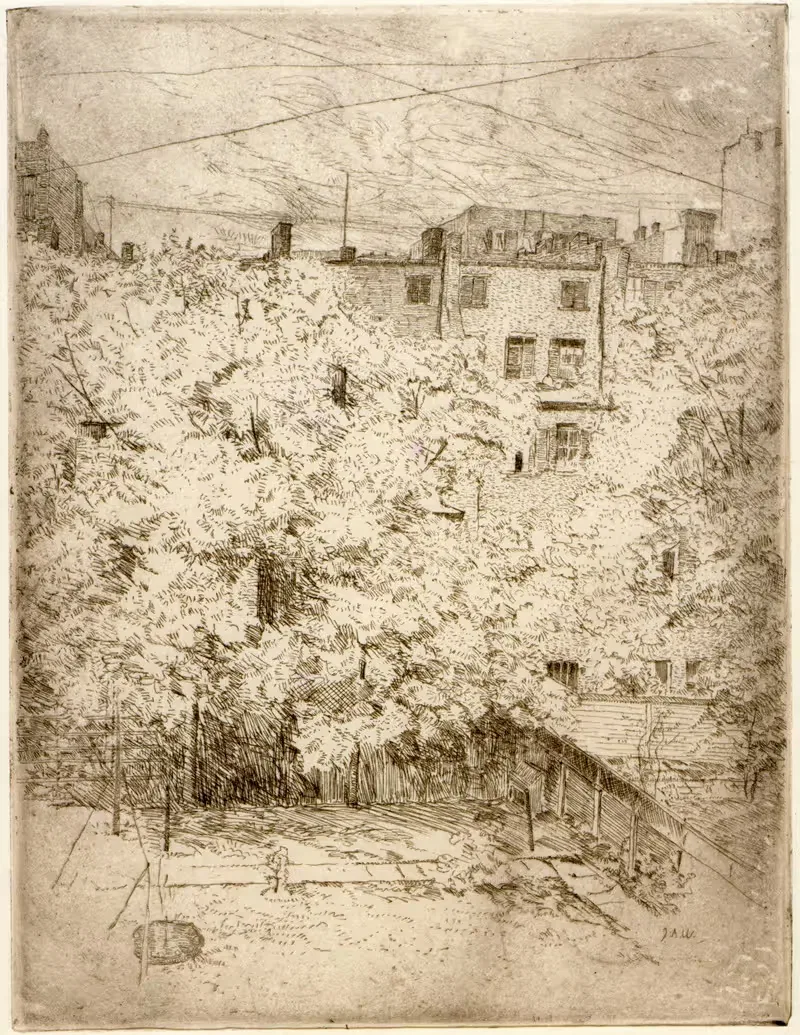 Мой задний двор, № 2 by Джулиан Олден Уир, 1890 — digital art print download
