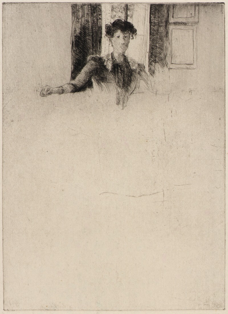 Sketch by the Window by Джулиан Олден Уир — digital art print download