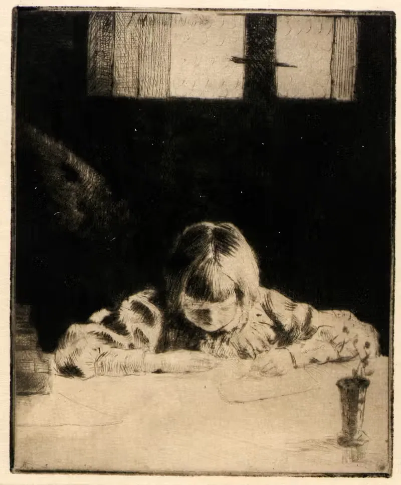 Маленький студент by Джулиан Олден Уир, 1890 — digital art print download