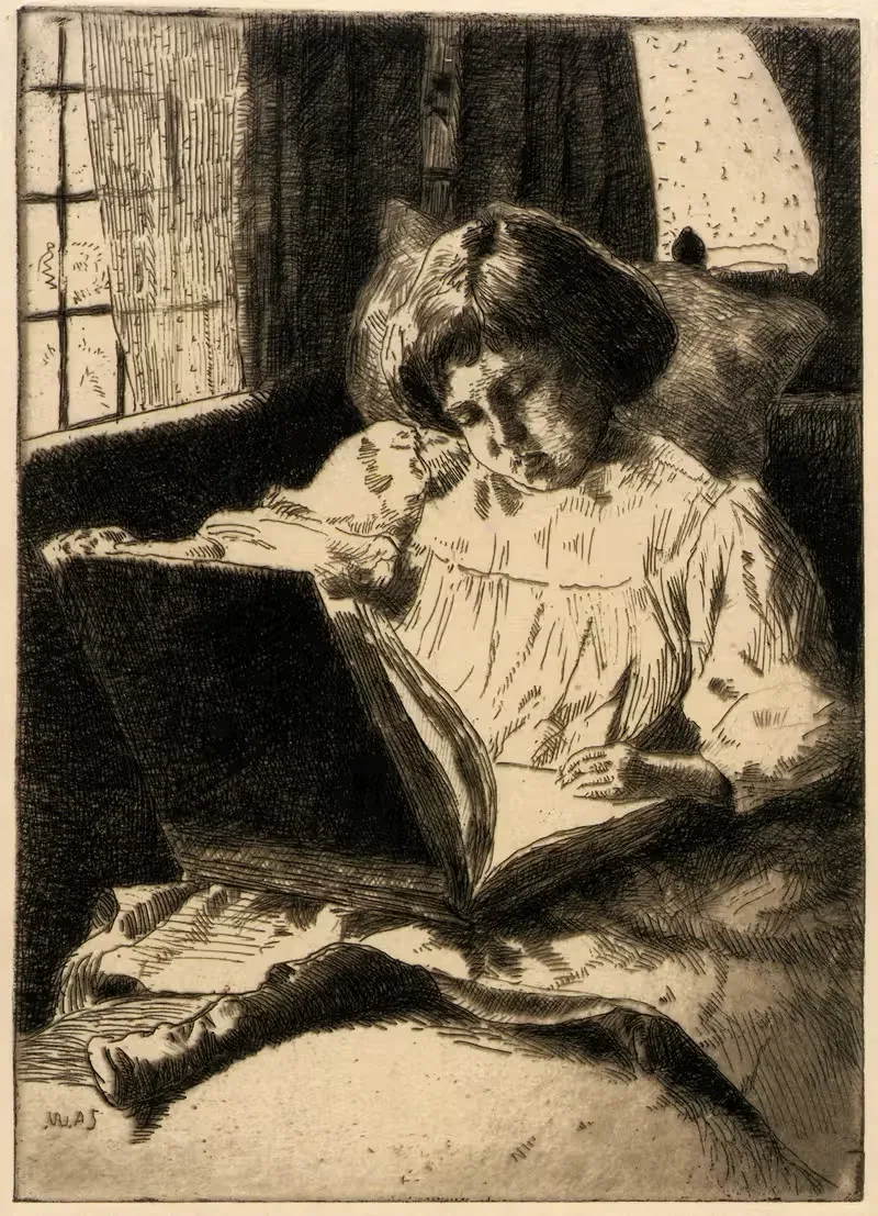 Картинная книга by Джулиан Олден Уир — digital art print download