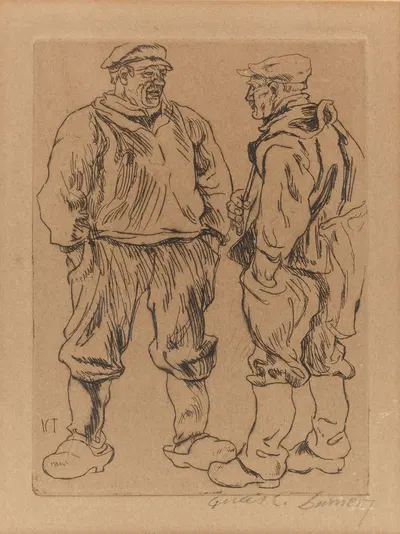 Twee Oostendse vissers by Julius Collen Turner — digital art print download