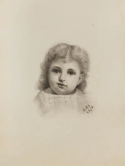 Head of a Child by Мэри Вокс Уолкотт, 1878 — digital art print download