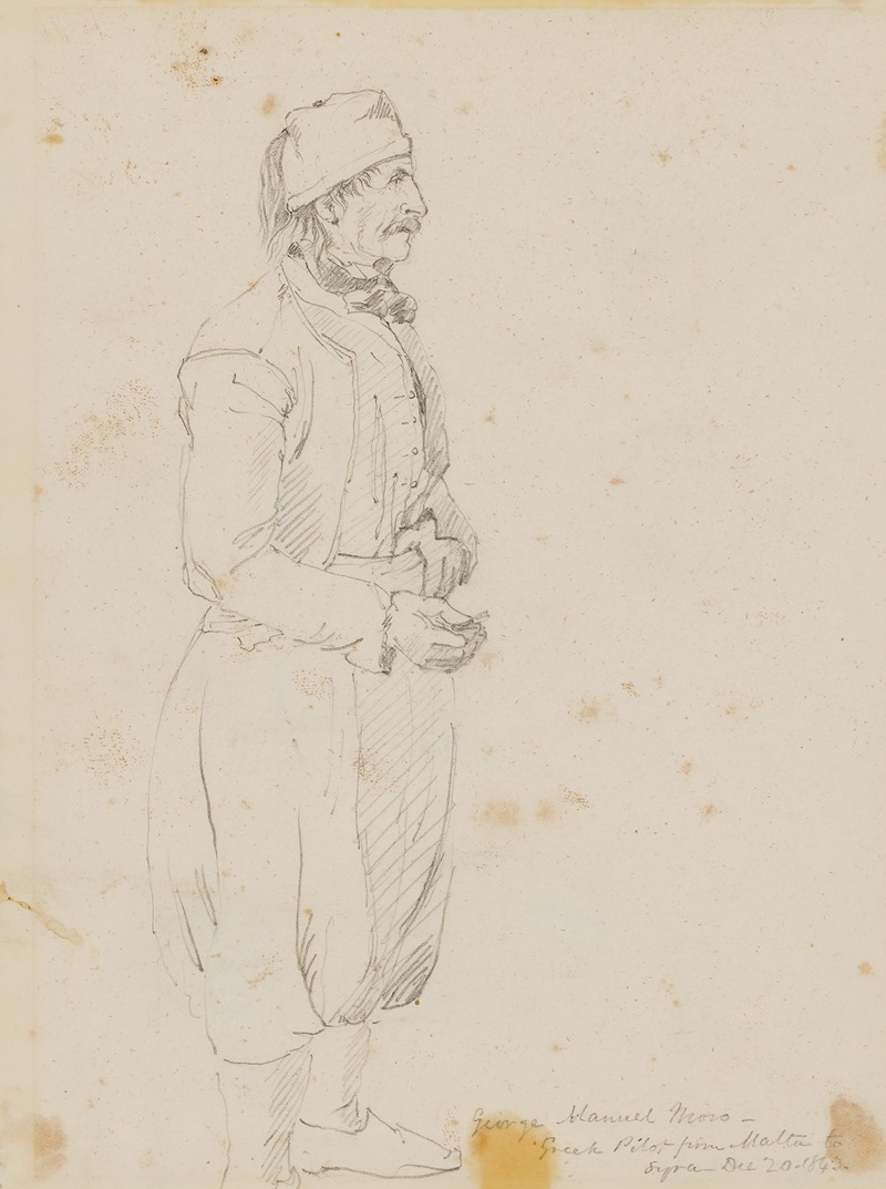 George Manuel Moro, Greek Pilot by Майнер Килборн Келлог, 1843 — digital art print download