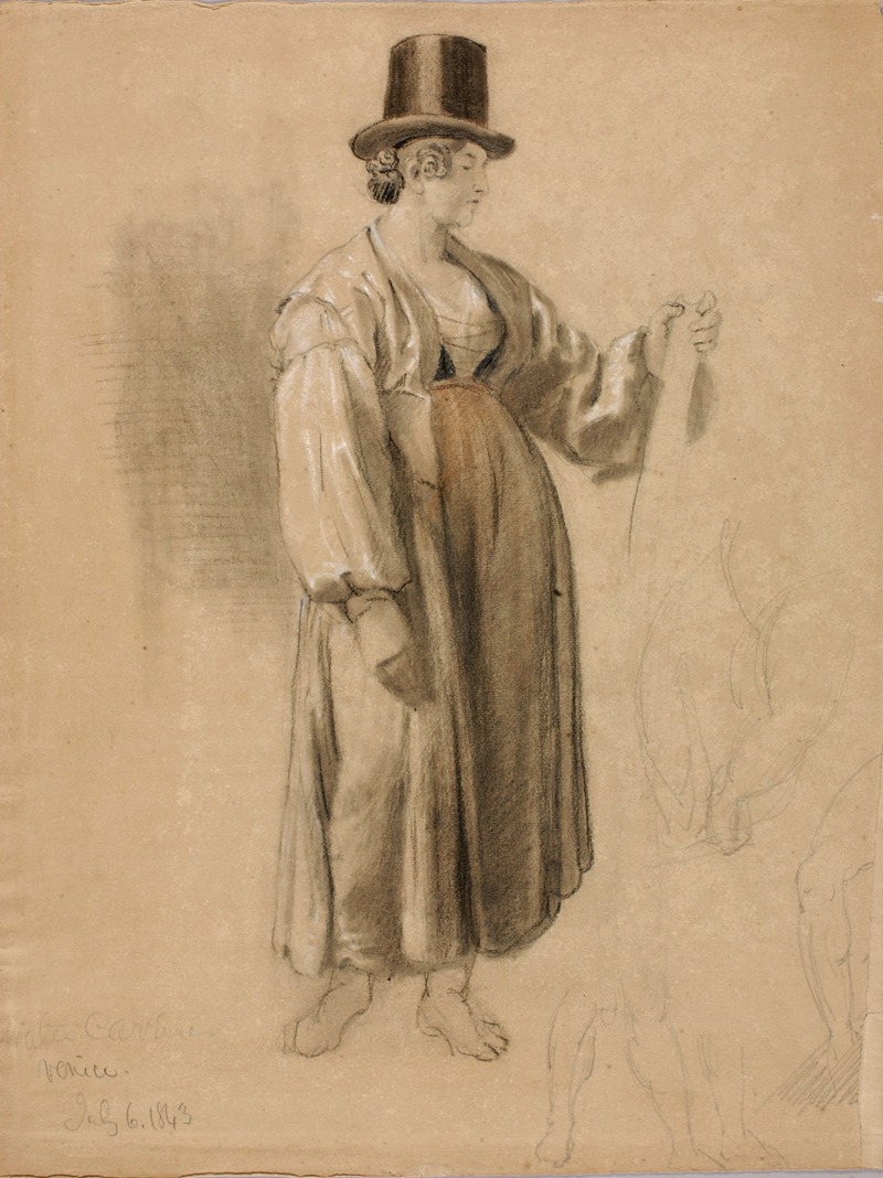 Water Carrier, Venice by Miner Kilbourne Kellogg, 1843 — digital art print download