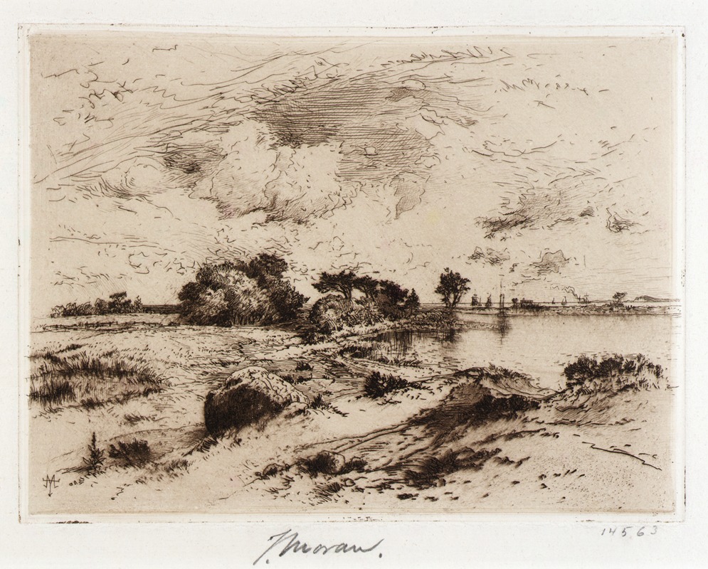 Three Mile Harbor Easthampton, L.I. by Томас Моран — digital art print download