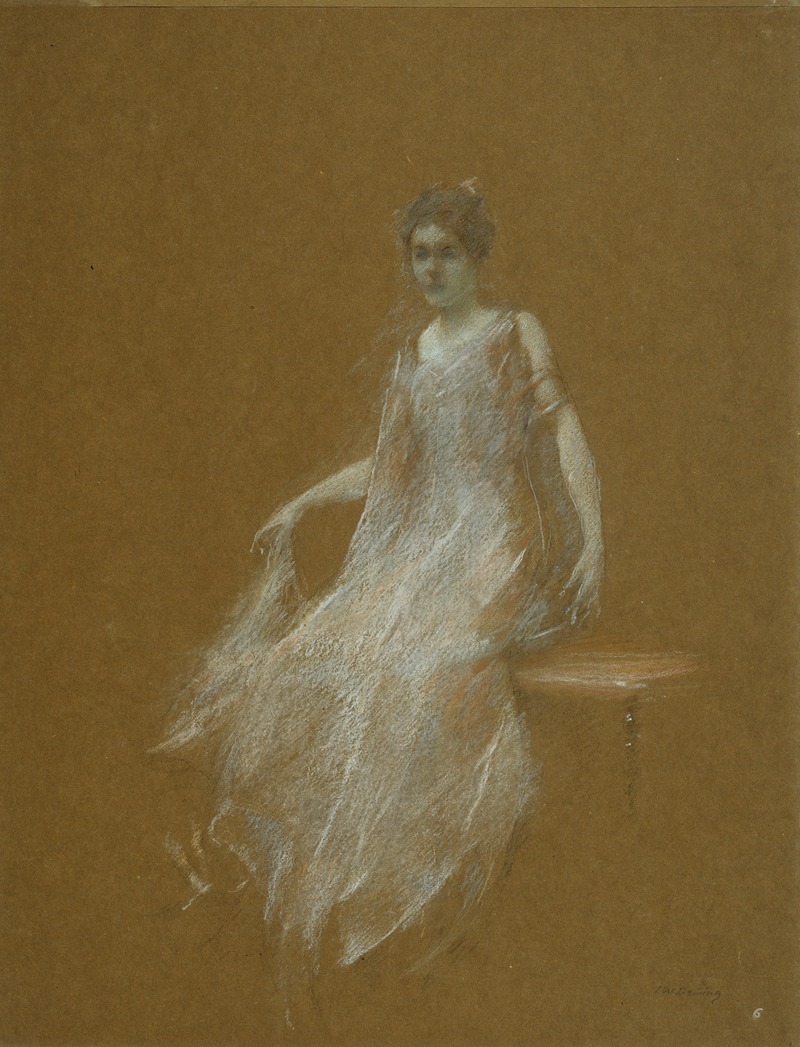 Lady in White by Томас Уилмер Дьюинг — digital art print download