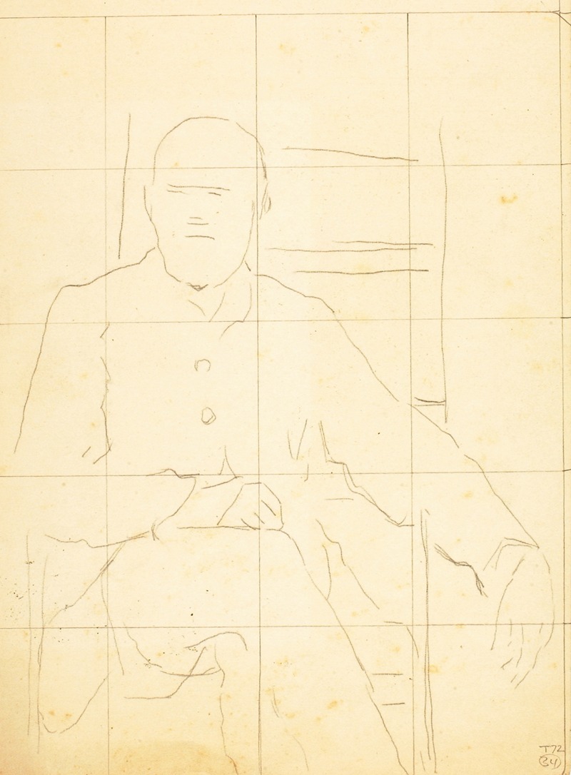 Elderly Man Seated in a Chair by Уильям Пейдж — digital art print download