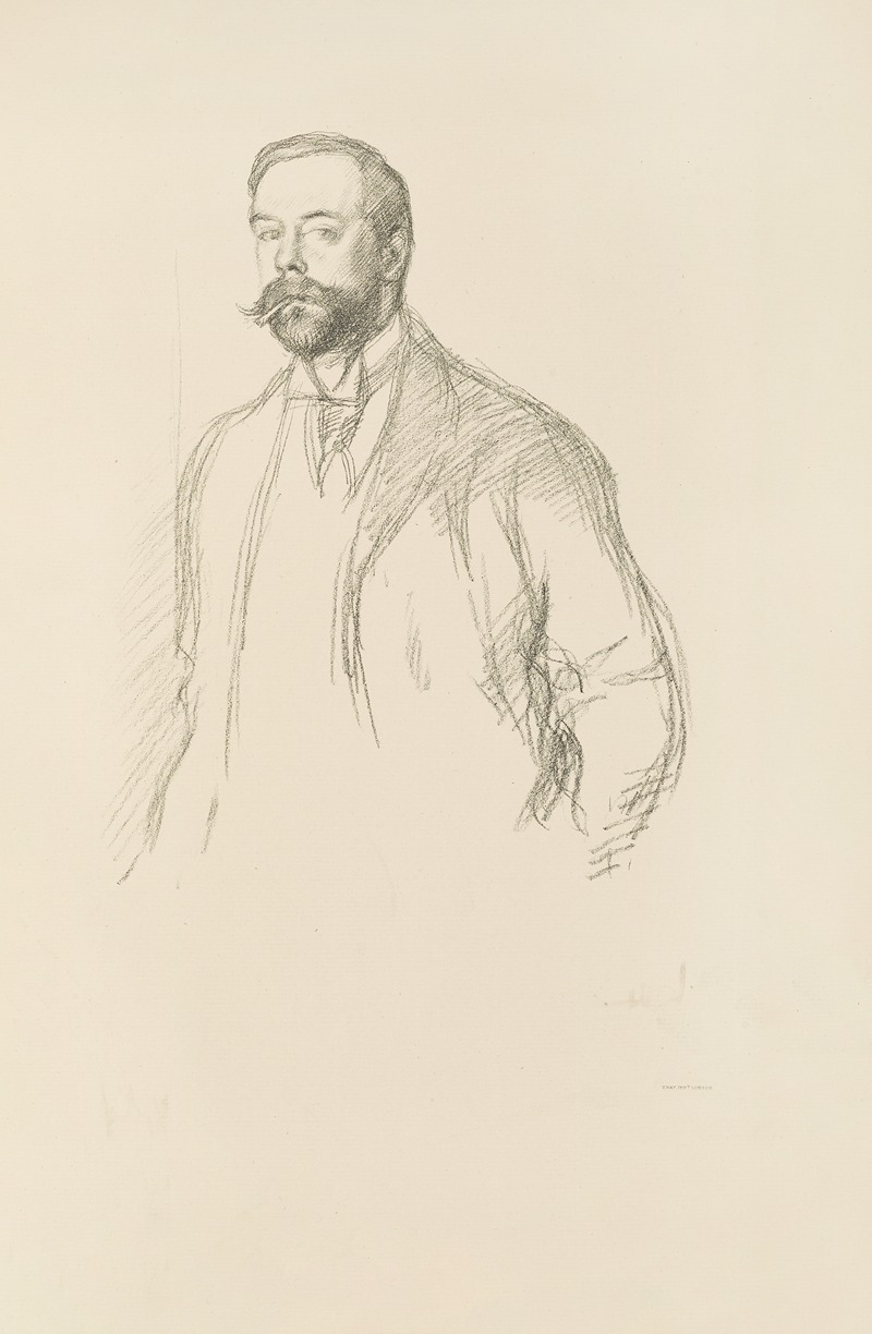 Mr. John Sargent, R.A. by Уильям Ротенштейн, 1898 — digital art print download