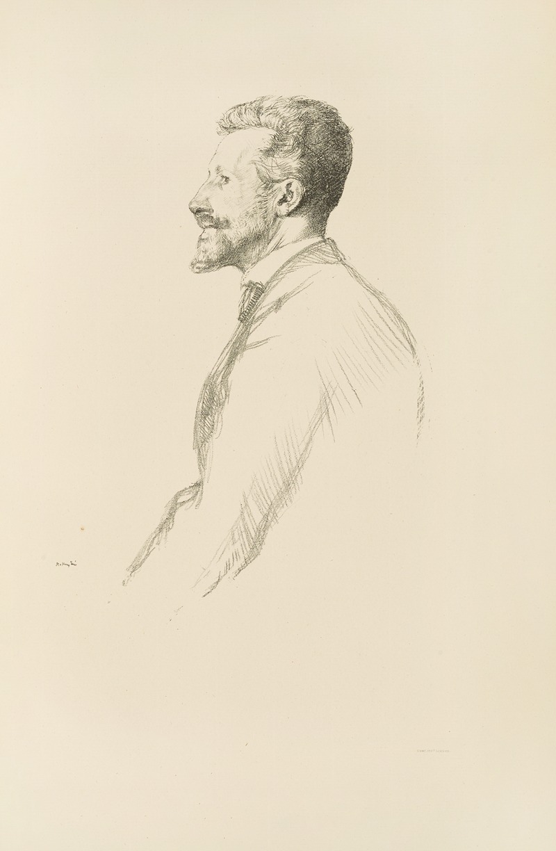 Mr. R. B. Cunninghame Graham by Уильям Ротенштейн, 1898 — digital art print download