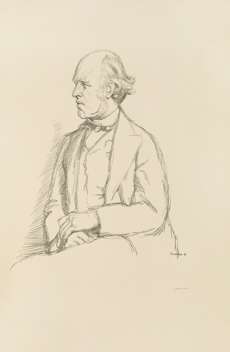 Mr. W. E. H. Lecky, P.C., M.P. by Уильям Ротенштейн, 1898 — digital art print download