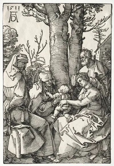 The Holy Family with Joachim and Anna by Albrecht Dürer, 1511 — digital art print download