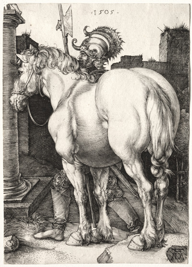 The Large Horse by Albrecht Dürer, 1505 — digital art print download