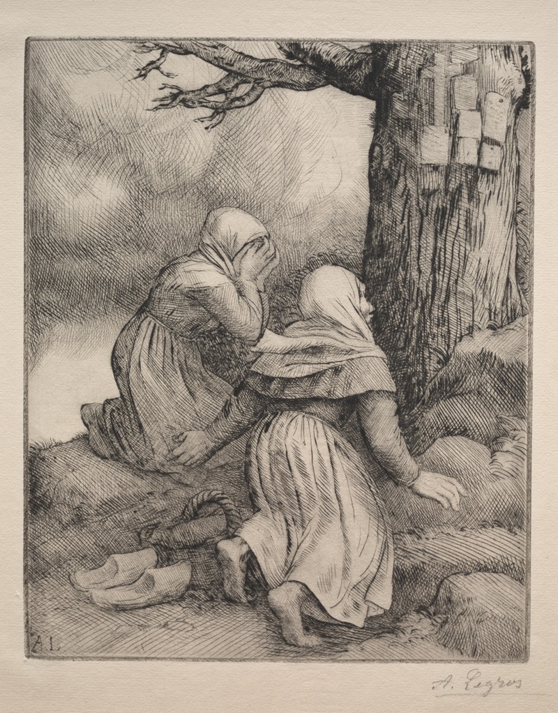 Bowing before the Tree (L'arbre de salut) by Альфонс Легро — digital art print download