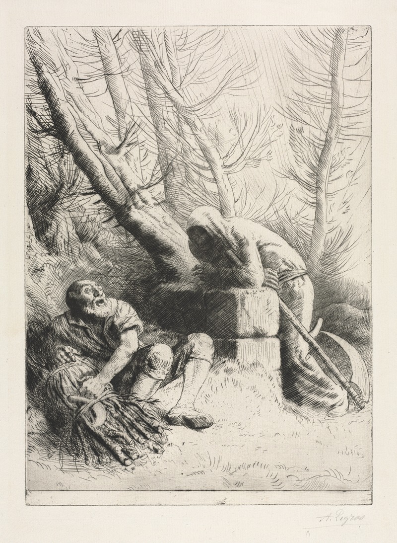 Death and the Woodcutter — Alphonse Legros