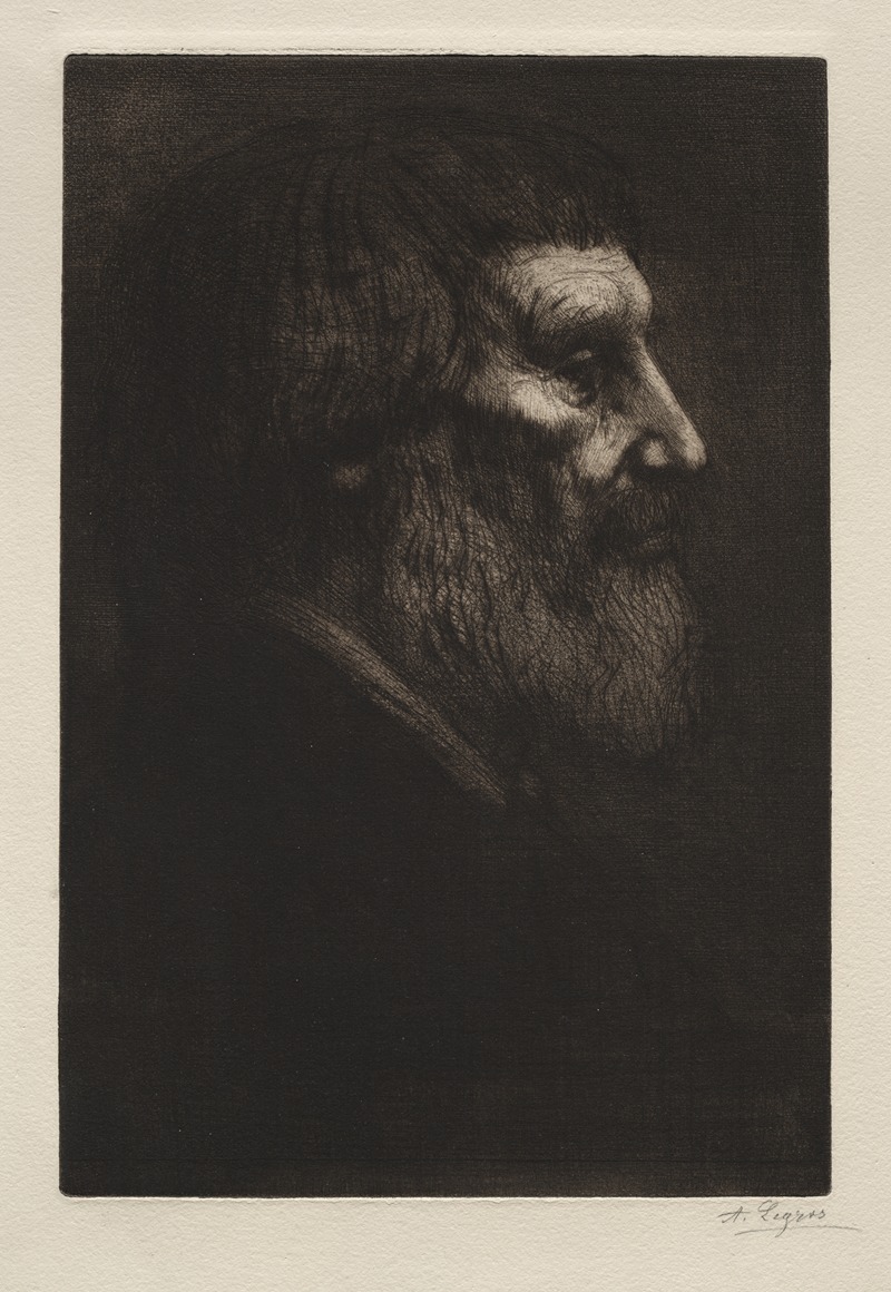 Head of a Man by Альфонс Легро — digital art print download