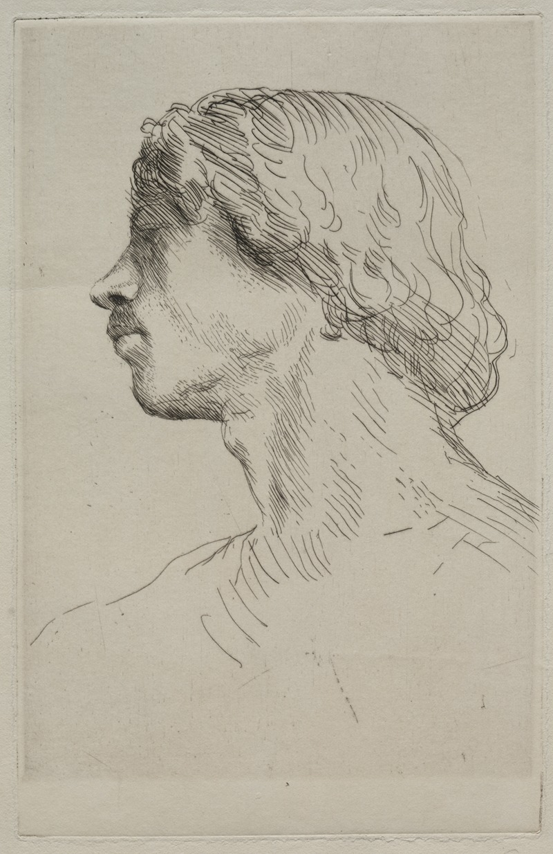 Head of a Model by Альфонс Легро — digital art print download