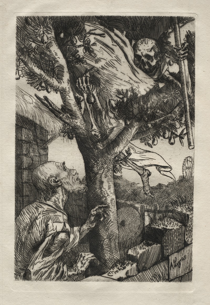 La mort dans le piorier by Альфонс Легро — digital art print download