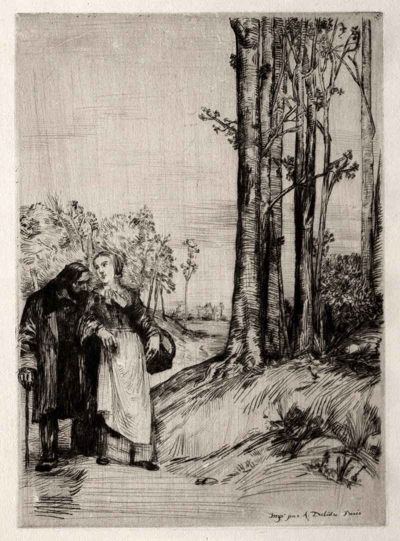 Le Promenade du convalescent by Альфонс Легро, c. 1861 — digital art print download