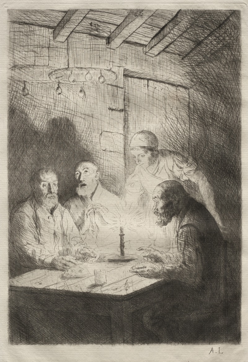 Le Souper chez misère by Alphonse Legros — digital art print download