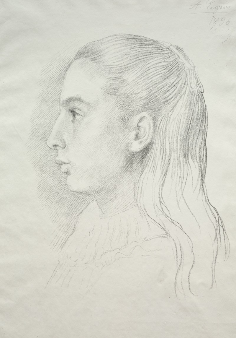 Portrait de Mlle. Nora E. Legros by Alphonse Legros, 1896 — digital art print download