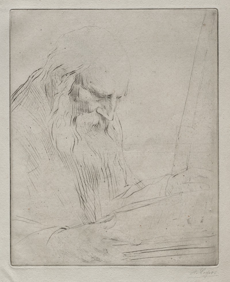 Study of a Man Reading by Альфонс Легро — digital art print download