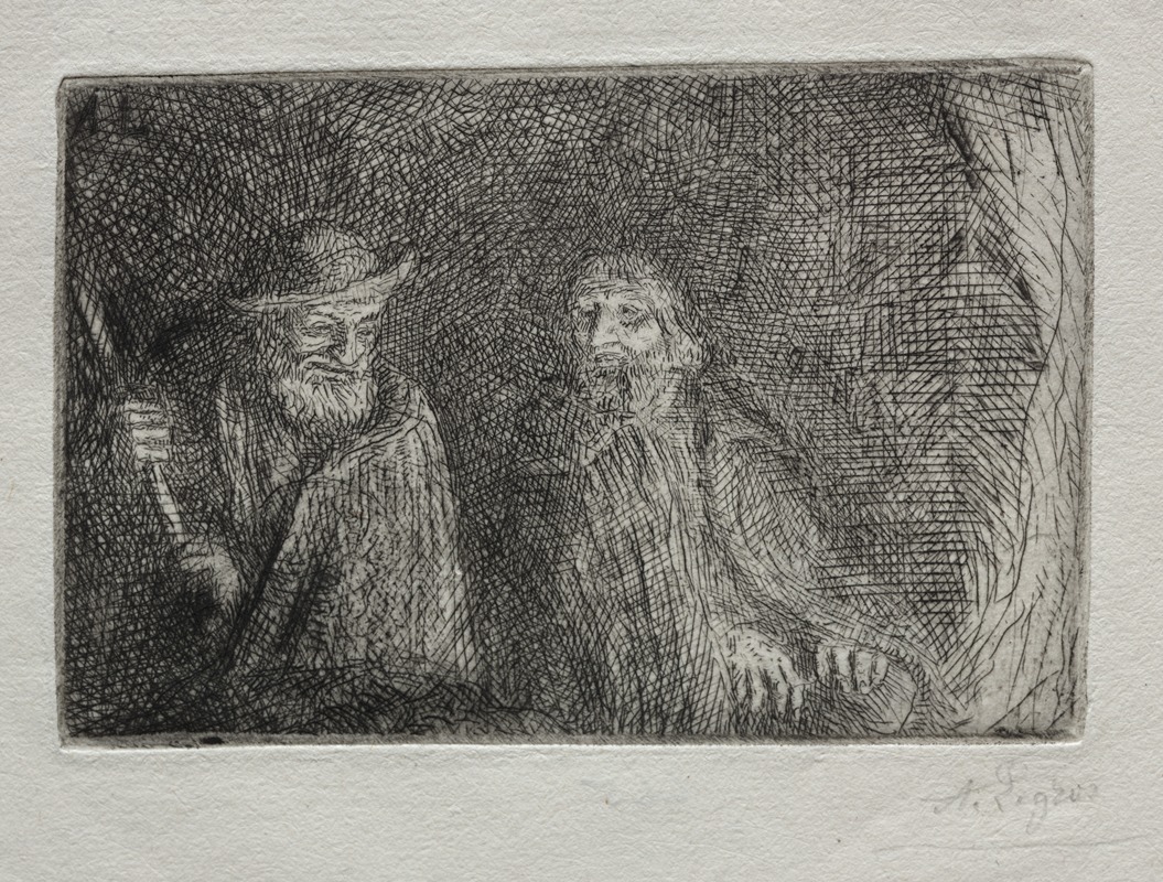 Two Shepherds (Les Deux Bergers) by Альфонс Легро — digital art print download