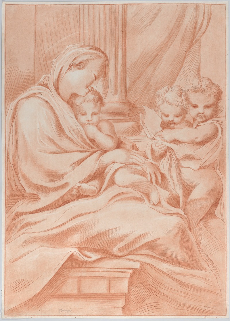 The Virgin and child with two angels — Andrea Scacciati