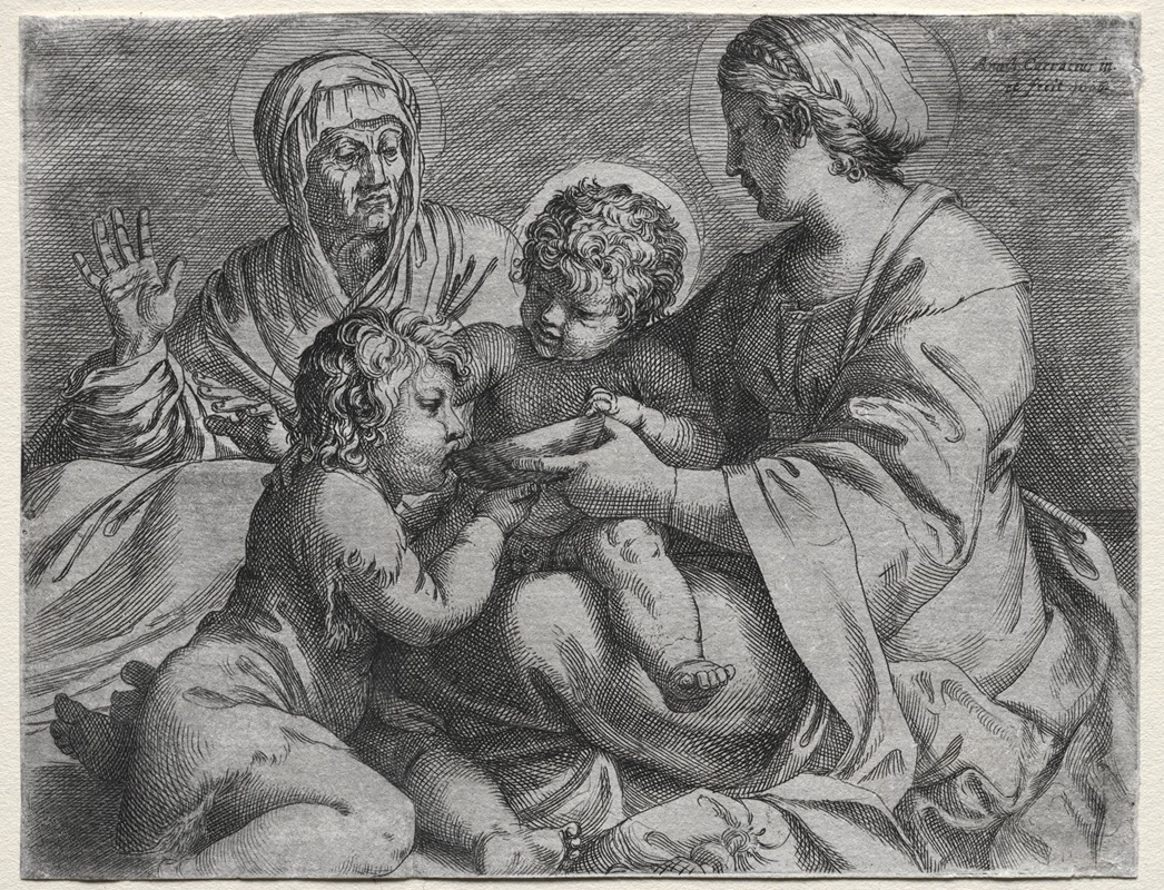 Madonna with the Bowl by Аннибале Караччи, 1606 — digital art print download