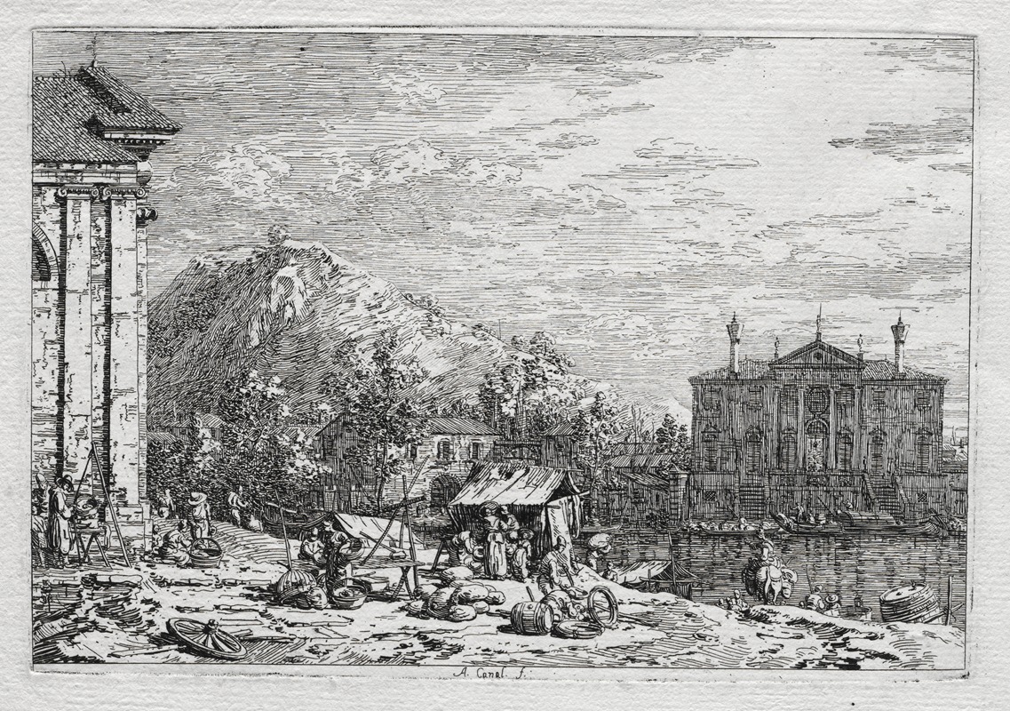 A City Beyond a River by Canaletto — digital art print download