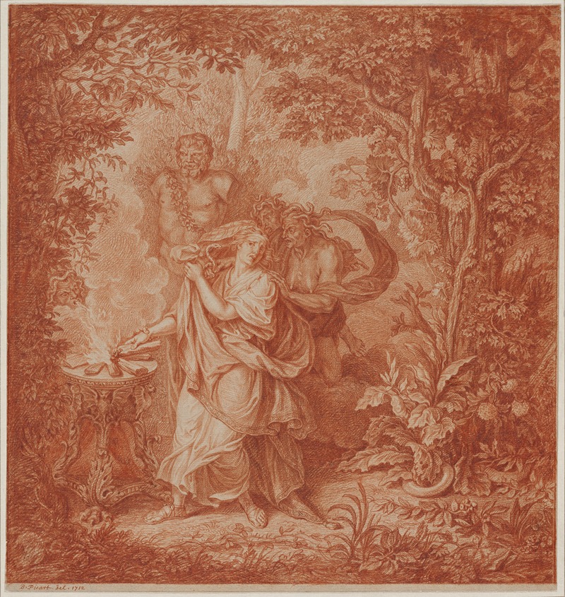 Althaea Putting the Fatal Log on the Fire — Bernard Picart