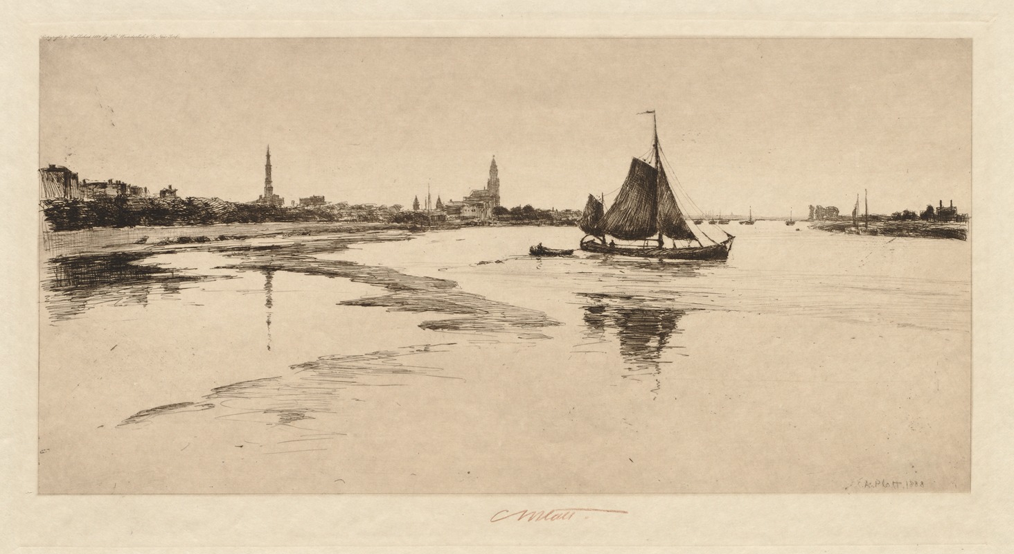 Arnheim on the Rhine by Чарльз Адамс Платт, 1888 — digital art print download