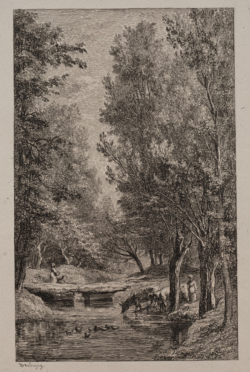 Brook in the Val Mondois — Charles François Daubigny