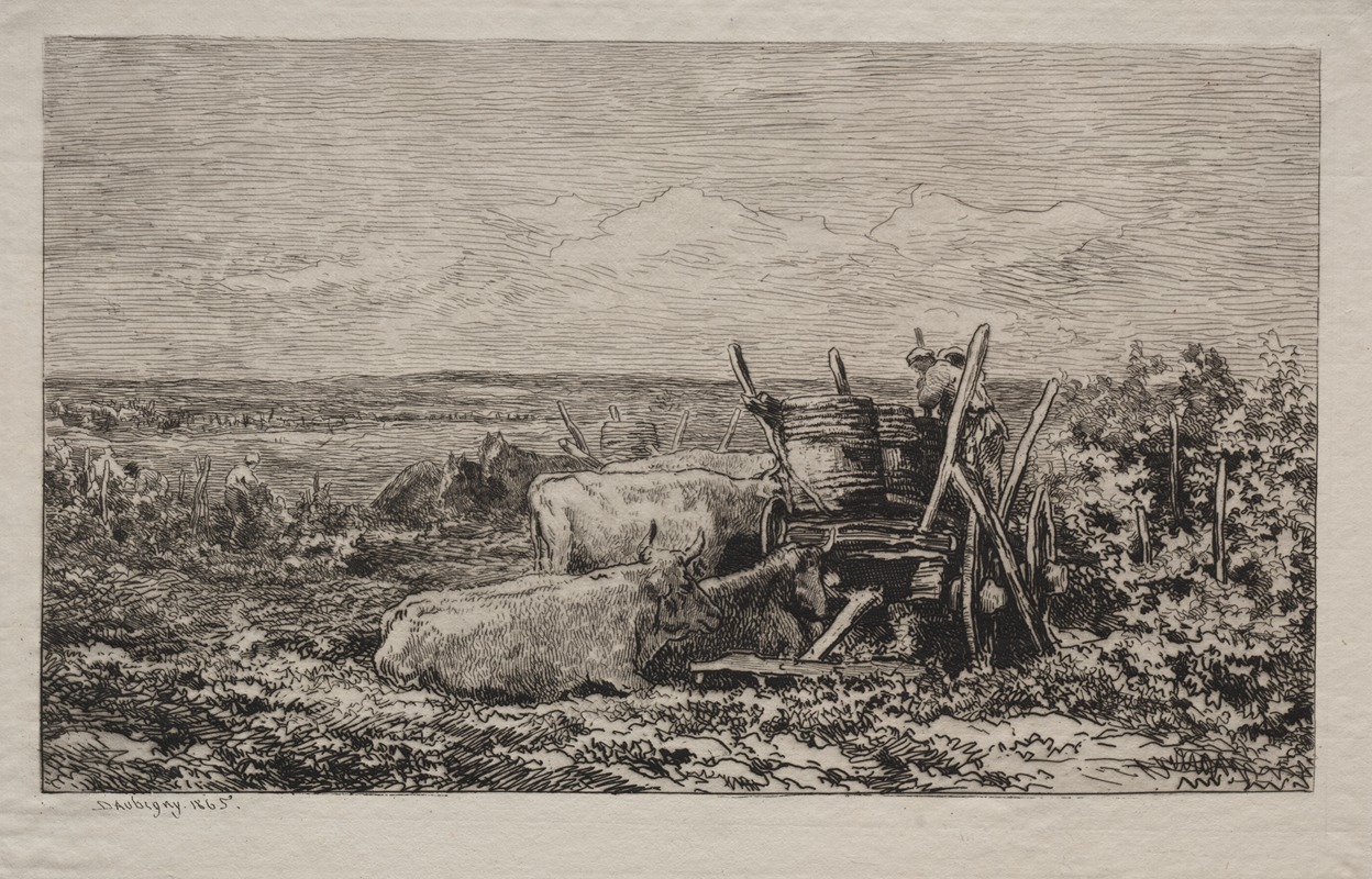 The Grape Harvest by Charles François Daubigny, 1865 — digital art print download