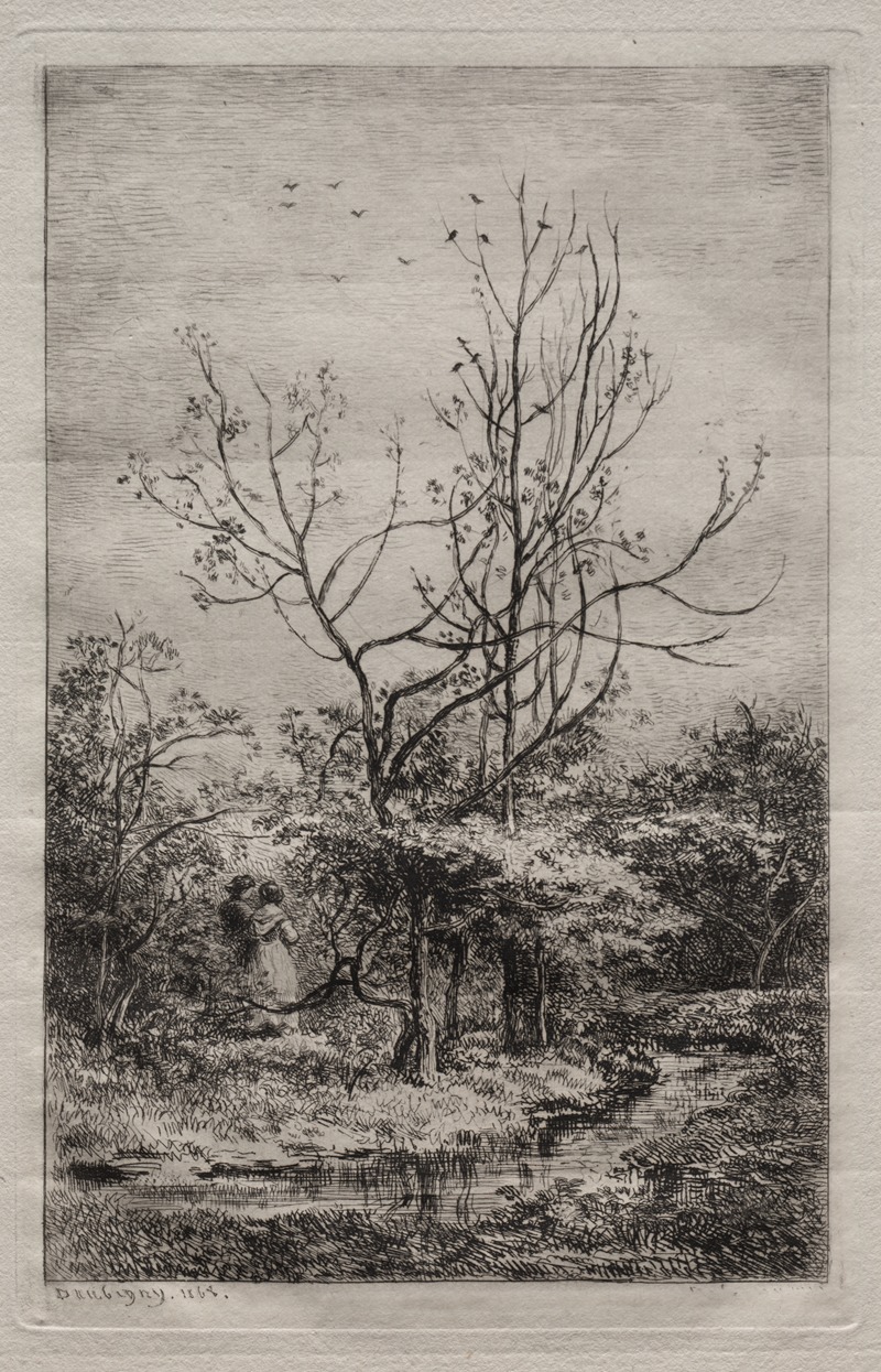 The Orchard by Charles François Daubigny, 1868 — digital art print download