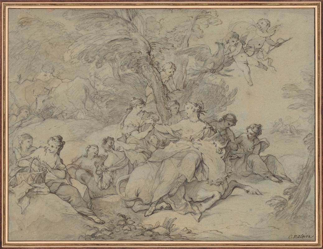Rape of Europa by Charles Joseph Natoire, 1731 — digital art print download