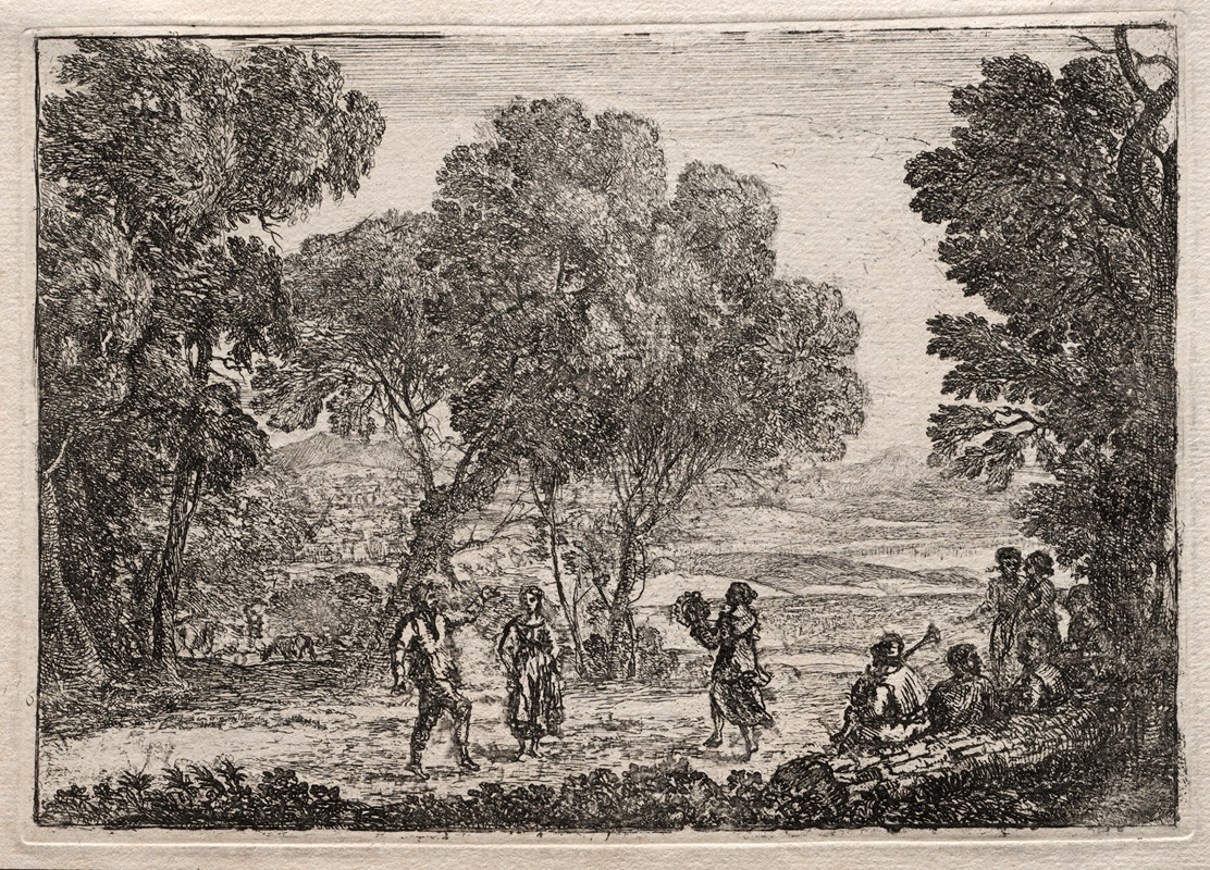 Landscape with a Country Dance by Клод Лоррен, c. 1637 — digital art print download