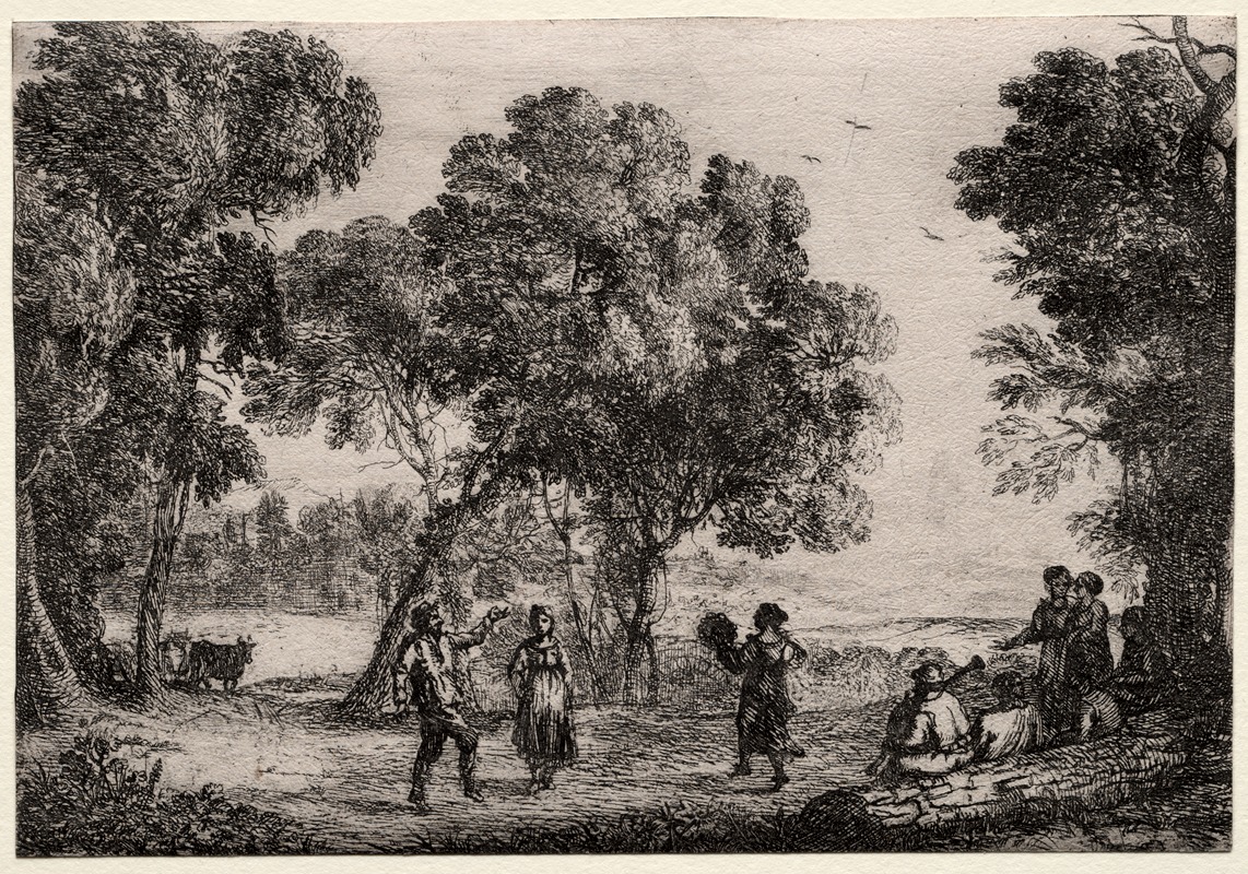 Landscape with a Country Dance by Клод Лоррен, c. 1637 — digital art print download