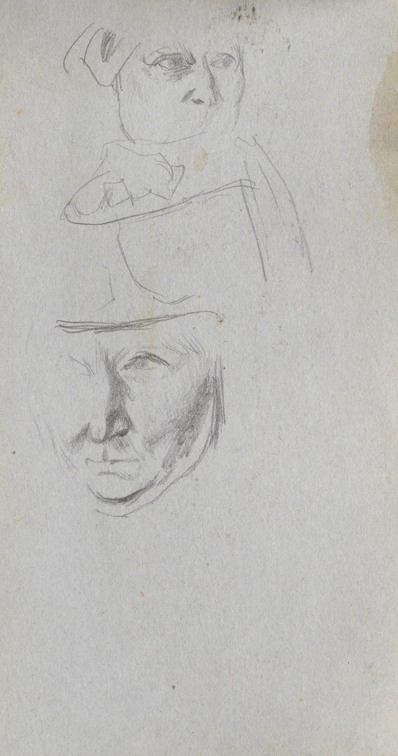 Studies of Three Faces by Эрнест Мейссонье — digital art print download