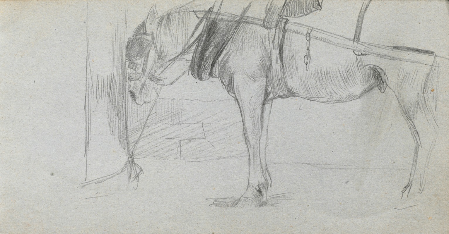 Study of a Horse 2 by Эрнест Мейссонье — digital art print download