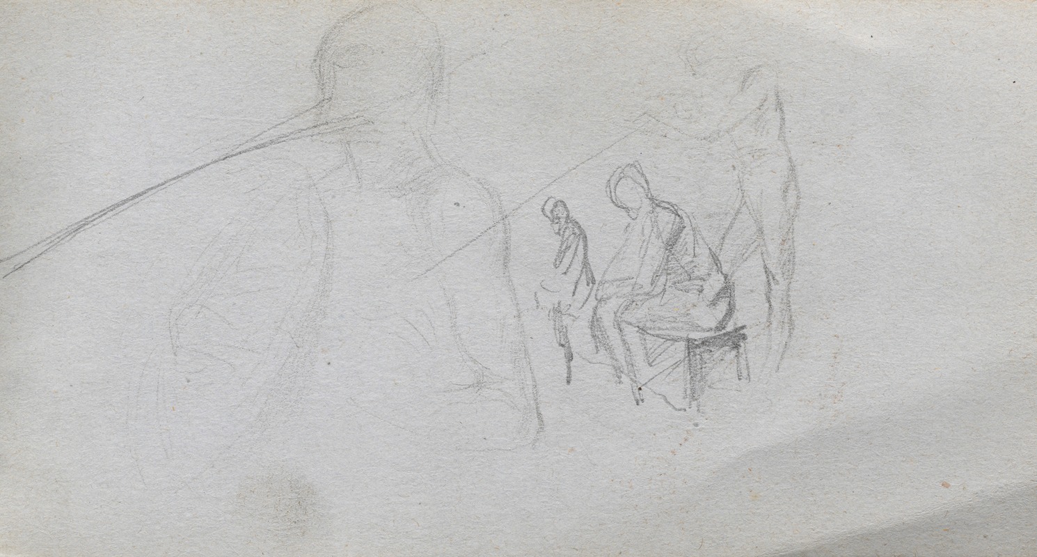 Study of Figures by Эрнест Мейссонье — digital art print download