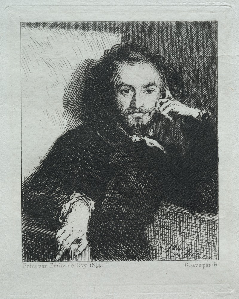 Baudelaire, after Emil de Roy by Феликс Браккемонд, 1869 — digital art print download