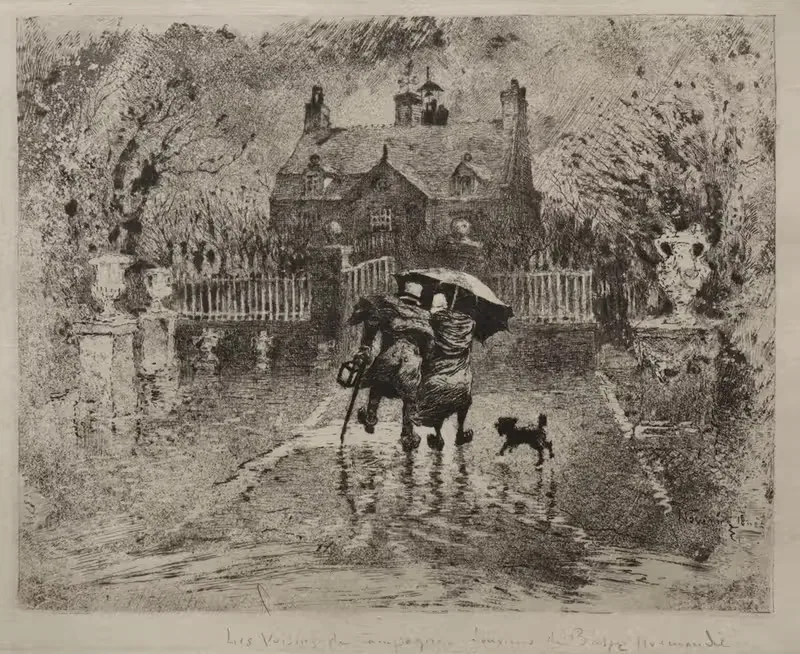 Сельские соседи by Феликс Илер Бюо, 1879–1880 — digital art print download