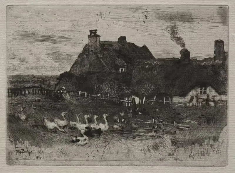 Крытые хижины by Феликс Илер Бюо, 1878 — digital art print download