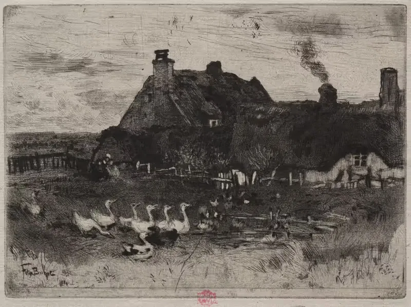 Маленькие соломенные домики by Феликс Илер Бюо, 1878 — digital art print download