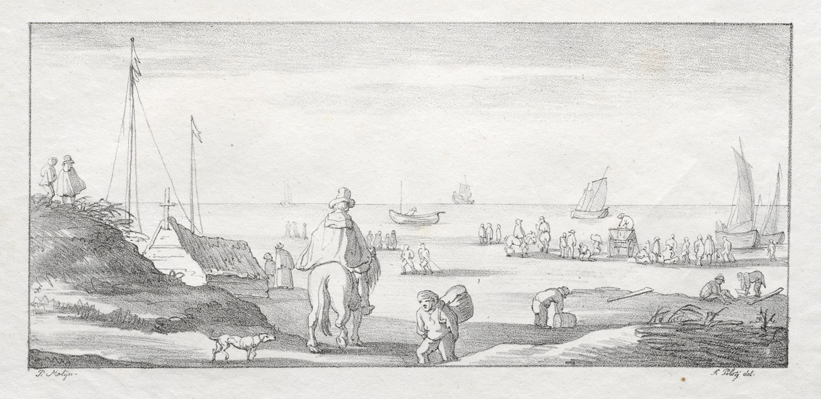 Along a Dutch Shore by Фердинанд Пилоти I, 1811–1816 — digital art print download