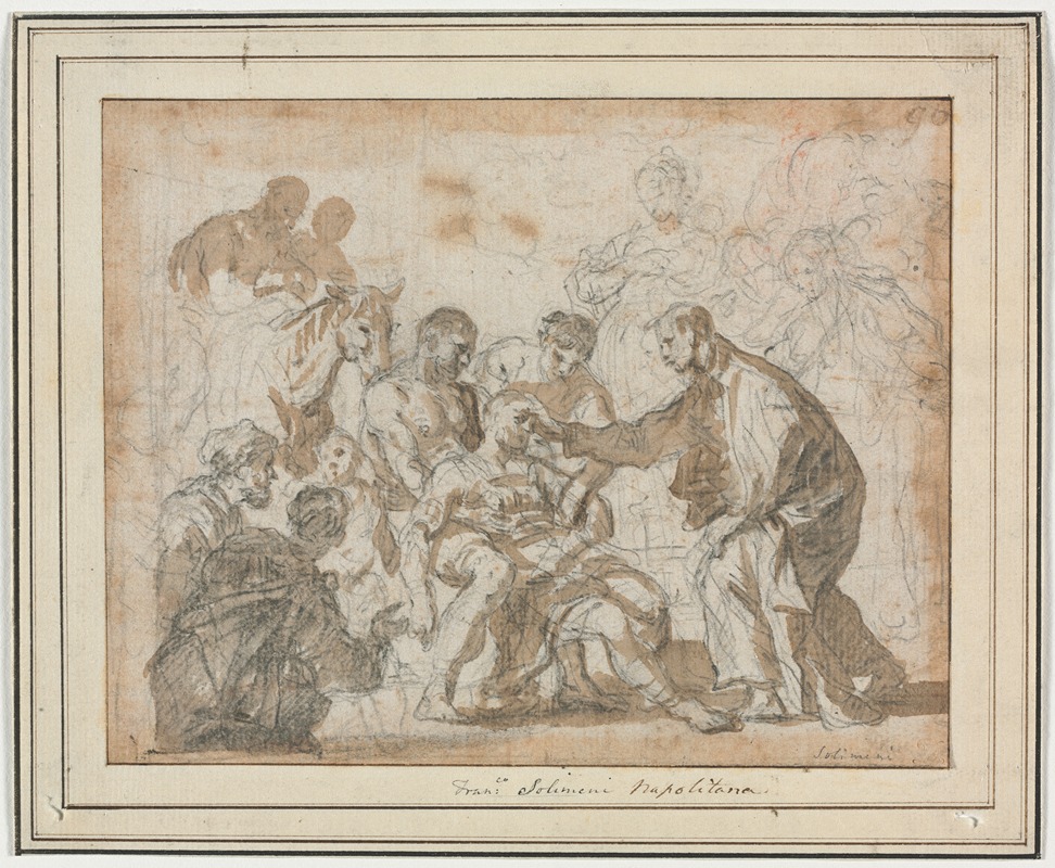 A Miracle of Saint Maurus by Франческо Солимена, 1697–1708 — digital art print download