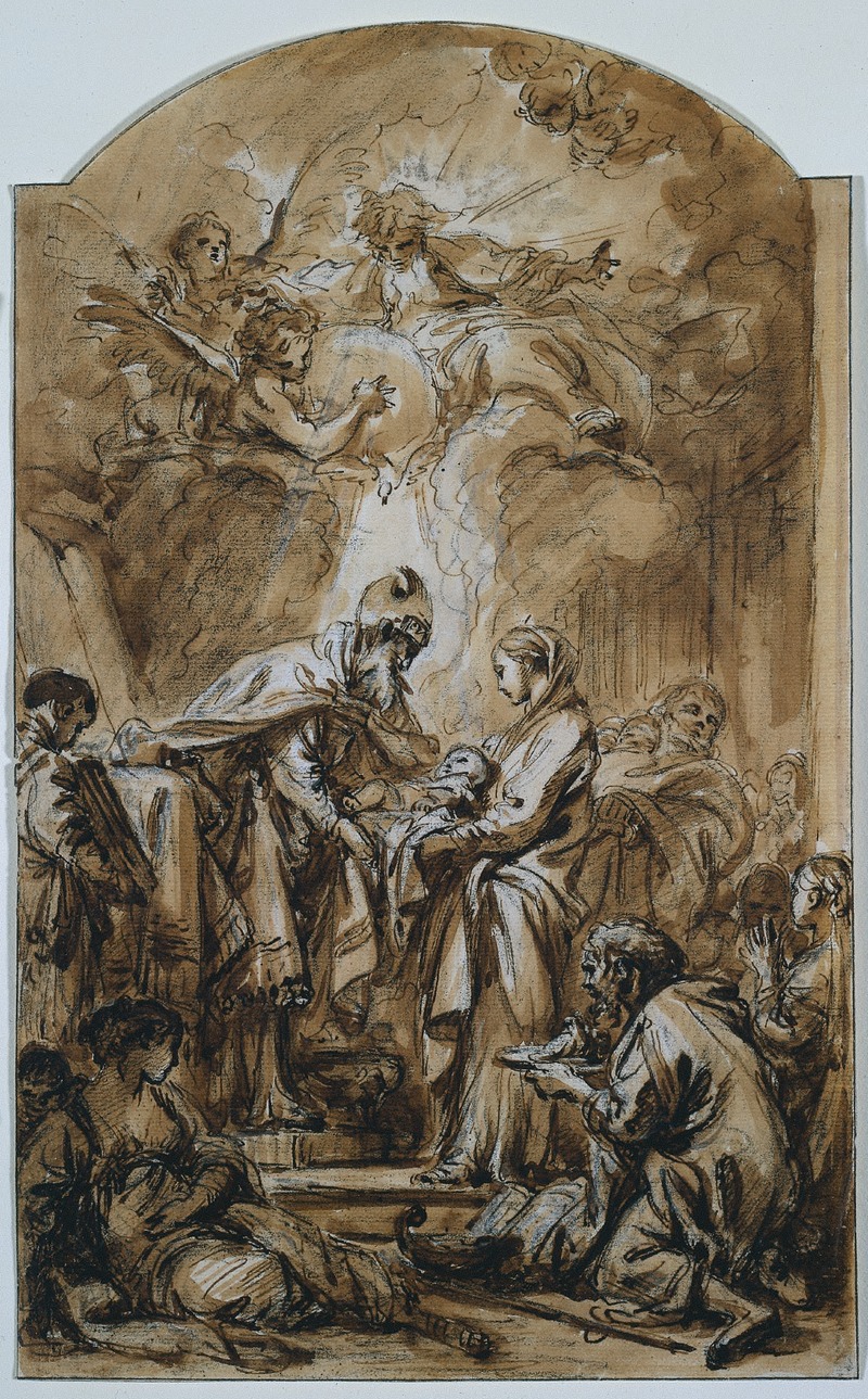 The Presentation in the Temple by Франсуа Буше, c. 1770 — digital art print download