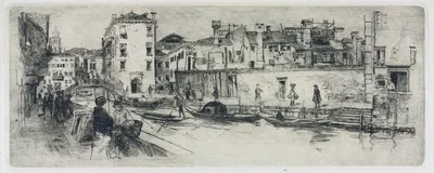 San Trovasso Canal, Venice by Фрэнк Дювенек, 1883 — digital art print download
